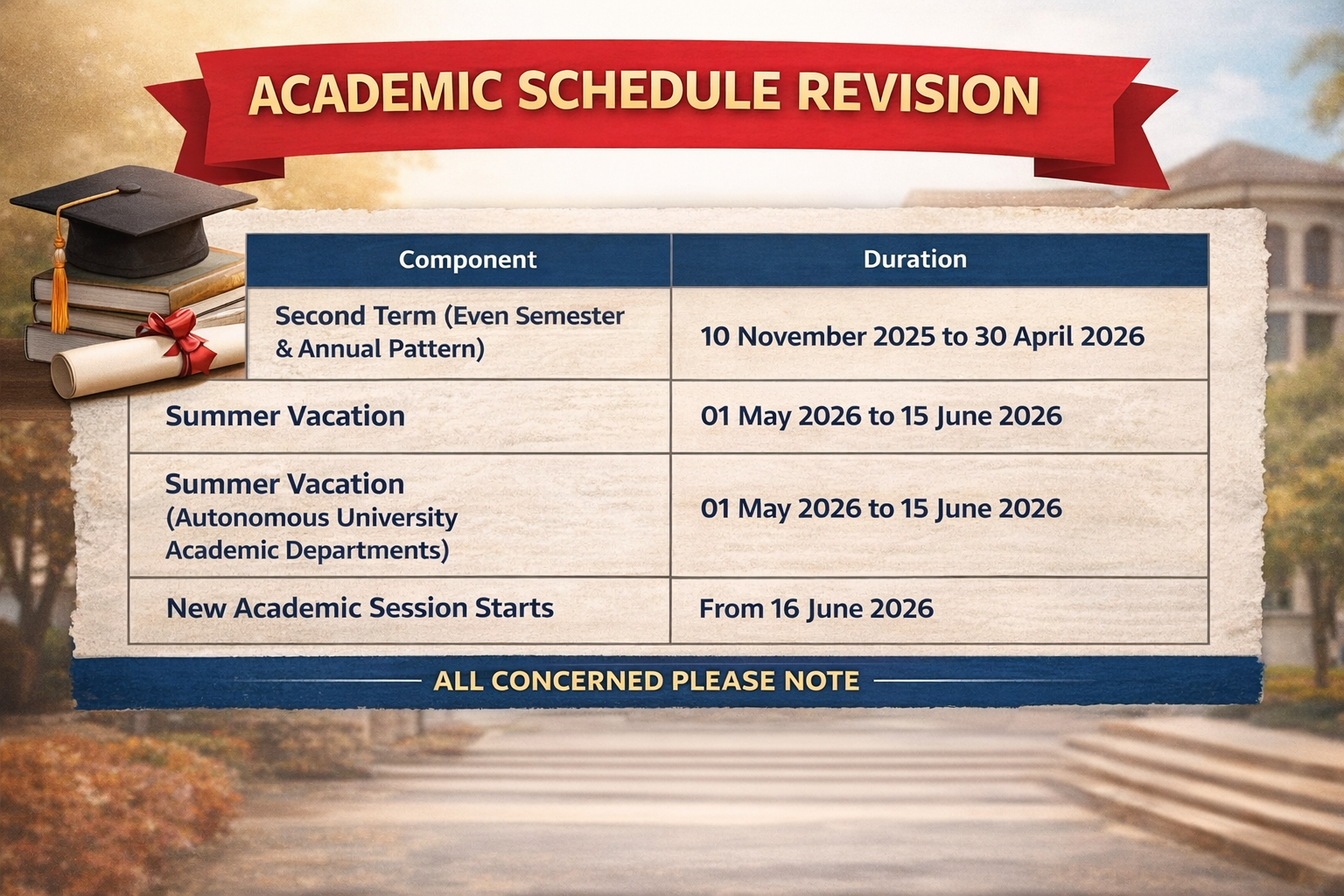 RTMNU Academic Calendar 2025-26