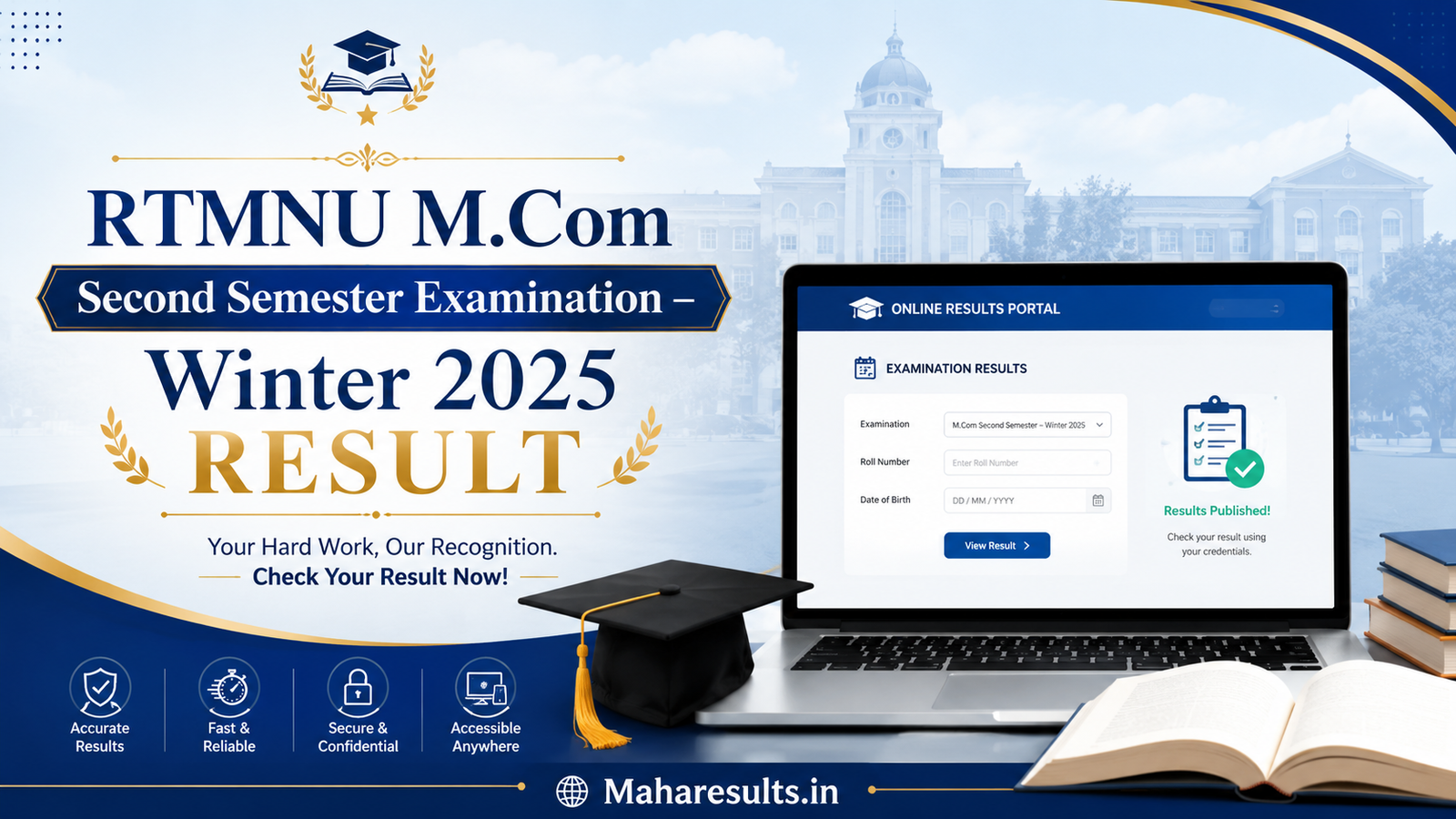 Check RTMNU Mcom Result Date